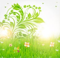Floral Retro Background for Vintage Design N141
