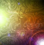 Floral Retro Background for Vintage Design N145