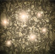 Floral Retro Background for Vintage Design N152