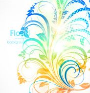 Floral Retro Background for Vintage Design N158