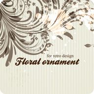 Floral Retro Background for Vintage Design N190