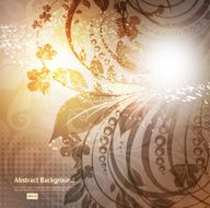 Floral Retro Background for Vintage Design N195