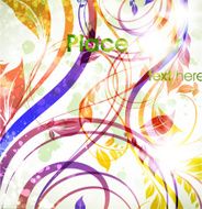 Floral Retro Background for Vintage Design N206