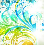 Floral Retro Background for Vintage Design N243
