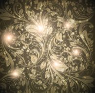 Floral Retro Background for Vintage Design N249