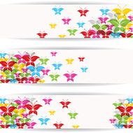 Abstract colorful butterfly design for website banner