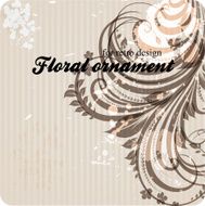 Floral Retro Background for Vintage Design N307