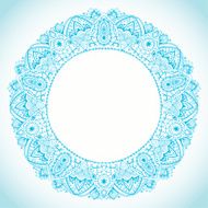 Ornamental round lace frame N14