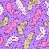 Seamless beauty background with plumes