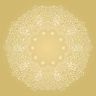 Ornamental round lace frame N15