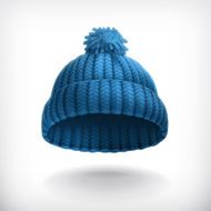 Knitted blue cap