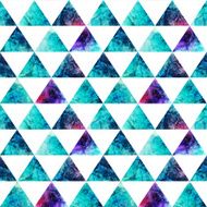Watercolor triangles seamless pattern Modern geometry