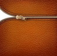 Brown leather texture background with zipper Vector illustration N3
