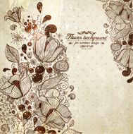 Abstract retro flowers background N5