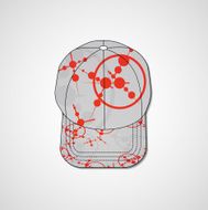 Abstract illustration on peaked cap N157