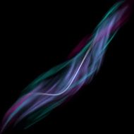 Abstract waves on black background