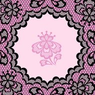 Vintage lace frame abstract ornament Vector texture N2