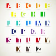 Alphabet set multicolor Vector illustration