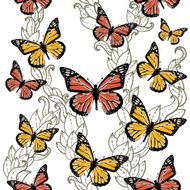 seamless pattern with butterflies N47