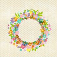 Round floral ornament for your design N3