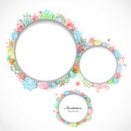 Round floral frame for your design N2