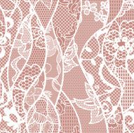 Lace seamless pattern with flowers N147