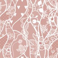 Lace seamless pattern with flowers N148