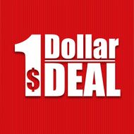 Dollar deal poster on a red background vector illustration