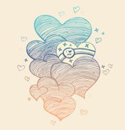 omantic linear hearts