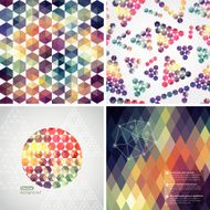 Retro set of geometric shapes