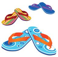 flip flop for beach vector illustration