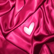 Smooth elegant pink silk with heart Vector