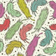 Seamless cute background with plumes N2