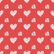 seamless pattern with hearts Valentines day background N16