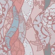 Lace seamless pattern with flowers N150