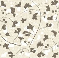 Seamless retro ginkgo background