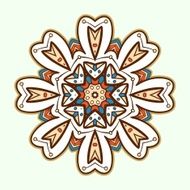 Ornamental round lace Aztec N6