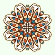 Ornamental round lace Aztec N7