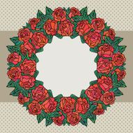 Old school frame with roses