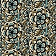 Vintage floral seamless pattern Vector N5