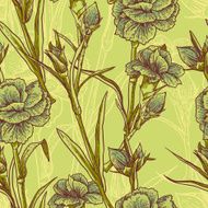 Seamless floral background with carnation N2