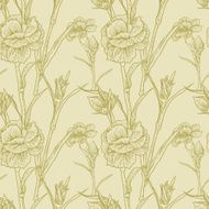 Seamless floral background with carnation N3