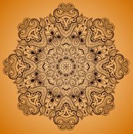 Ornamental round lace pattern is like mandala 2