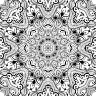 Ornamental round lace background