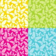 Four background with butterflies