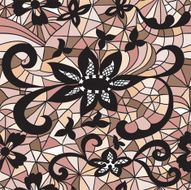 Mosaic vector seamless pattern N32