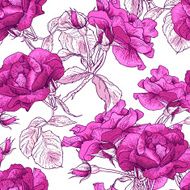 Beautiful Seamless Rose Background N7