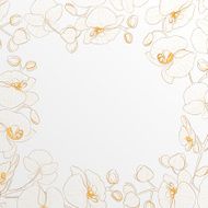 Orchid frame for invitations
