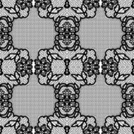 Lace background ornamental flowers Vector realistic texture