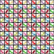 Seamless background with shoes N3